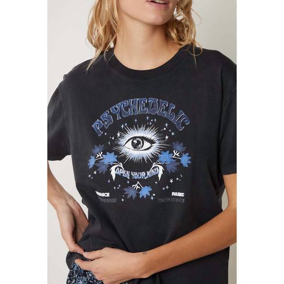 NEW BERENICE psychodelic graphic tee in black - Picture 3 of 3